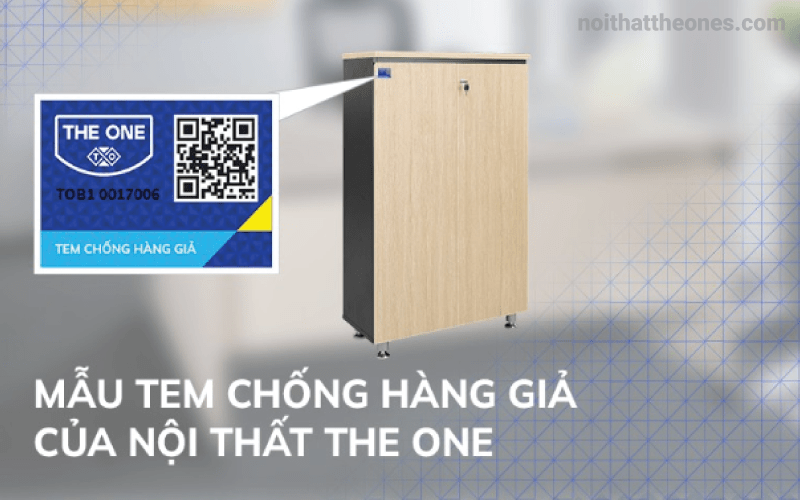 Tem dán The One chính hãng được dán góc phải của sản phẩm