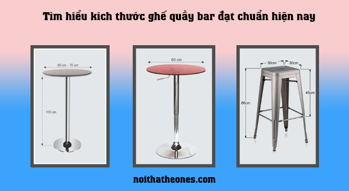 kích thước ghế quầy bar