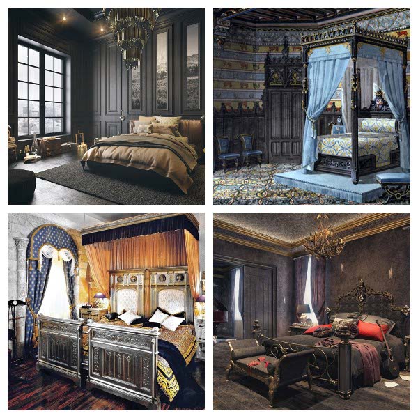 phòng ngủ phong cách gothic