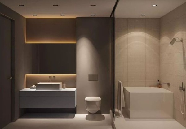 phòng tắm phong cách minimal