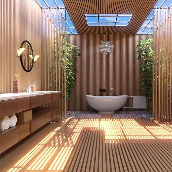 phòng tắm phong cách zen