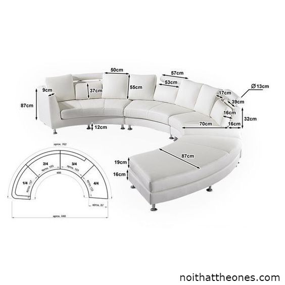 kích thước bàn ghế sofa hình tròn