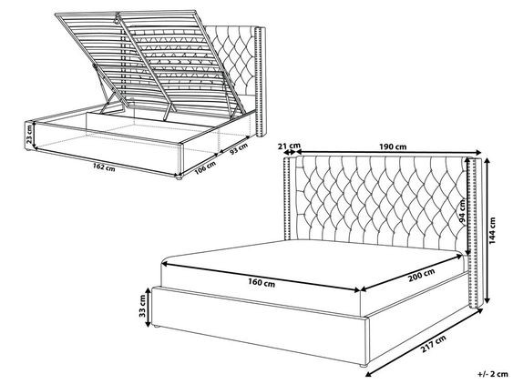 kích thước chiều dài giường ngủ